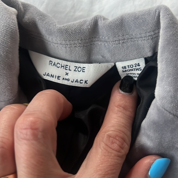 Janie and Jack x Rachel Zoe 3 piece velvet toddler set 18-24 mo - Picture 3 of 10